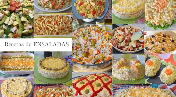 Variedad de tipos de ensaladas, desde las más clásicas hasta creaciones elaboradas, perfectas para cualquier ocasión.